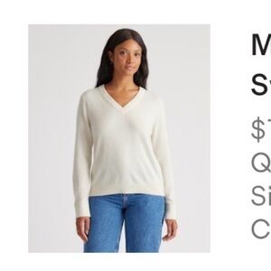 Mongolian Cashmere V Neck Sweater